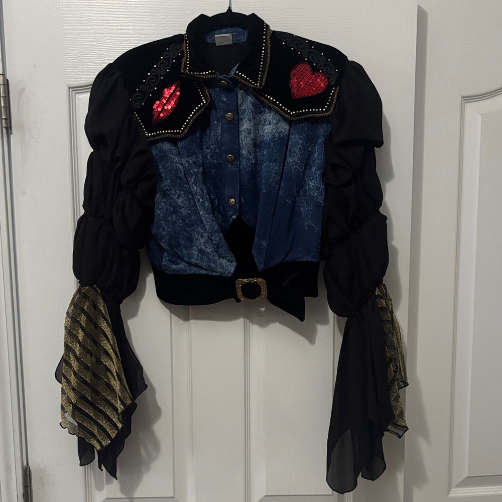 Maick Harold Made in France Stylish Black and Blue Women's Jacket